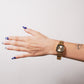 Reloj minimalista dorado