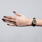 Reloj ovalado triangular black