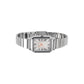 Reloj rectangulo clasico plateado
